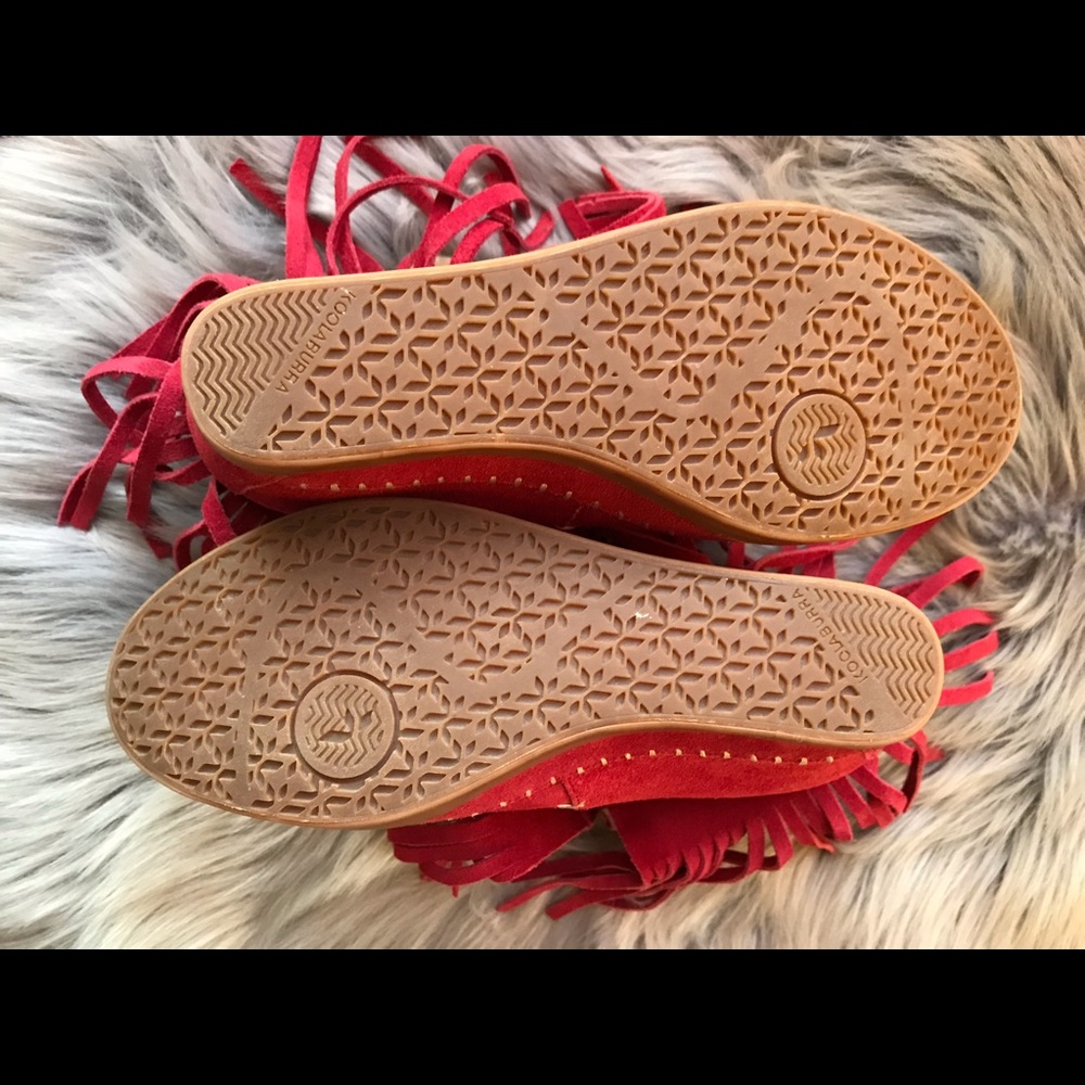 Shearling Hidden Platform Fringe Moccasin Bootie - Picture 6 of 6